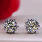 Preview: Trendige Solitär-Ohrstecker mit Zirkonia – Eleganter Brautschmuck